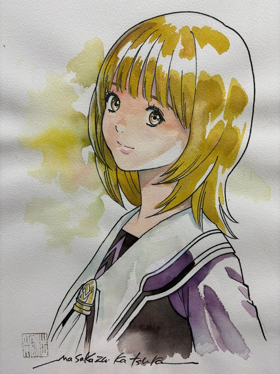 Educational authentic reference image (GcgFaqNaMAEcYTY). — educational authentic (REAL) shikishi reference associated with Masakazu Katsura