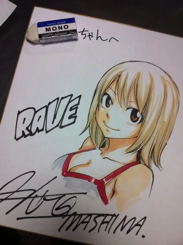 Educational authentic reference image (Ellie Rave Master). — educational authentic (REAL) shikishi reference associated with Hiro Mashima