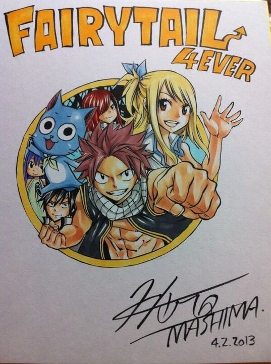 Educational authentic reference image (Fairy Tail Characters). — educational authentic (REAL) shikishi reference associated with Hiro Mashima