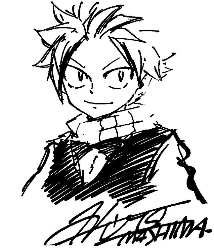 Educational authentic reference image (Natsu Fairy Tail Logo). — educational authentic (REAL) shikishi reference associated with Hiro Mashima