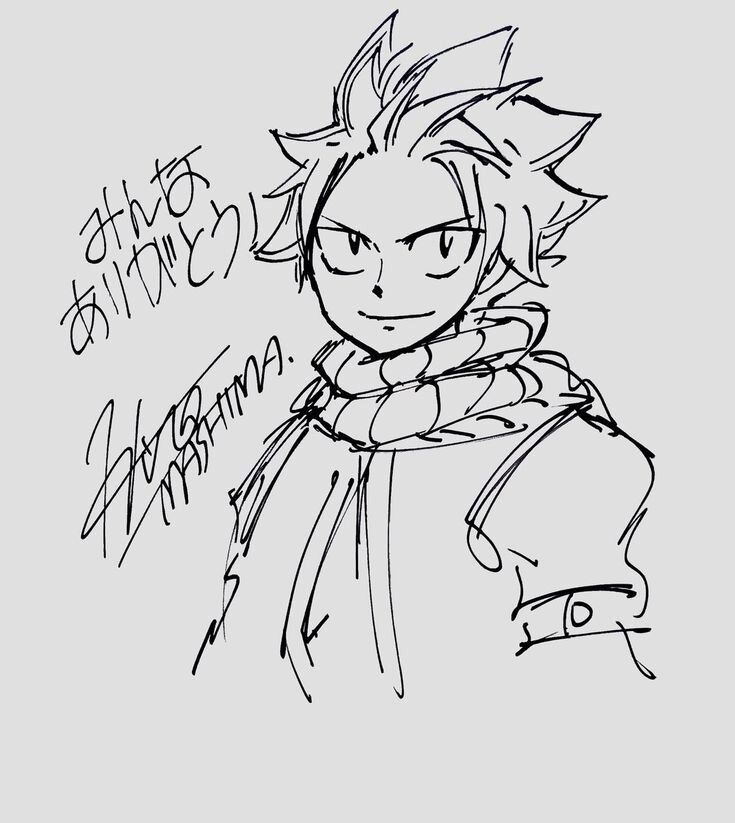 Educational authentic reference image (Natsu Official Art(1)). — educational authentic (REAL) shikishi reference associated with Hiro Mashima