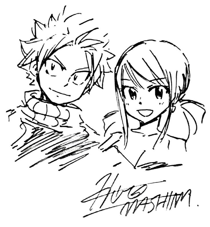 Educational authentic reference image (Natsu Sketch). — educational authentic (REAL) shikishi reference associated with Hiro Mashima