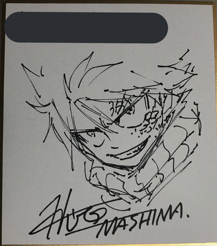 Educational authentic reference image (Natsu Dragneel Tattoo Idea). — educational authentic (REAL) shikishi reference associated with Hiro Mashima