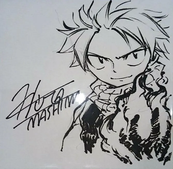 Educational authentic reference image (Hiro Mashima Draws_ Photo). — educational authentic (REAL) shikishi reference associated with Hiro Mashima