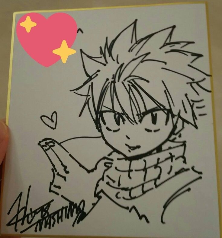 Educational authentic reference image (Female Natsu Dragneel). — educational authentic (REAL) shikishi reference associated with Hiro Mashima