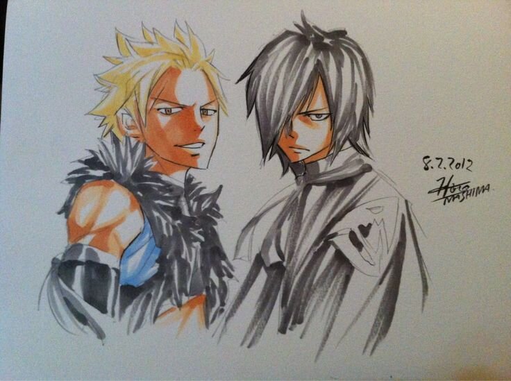 Educational authentic reference image (Twin Dragons Of Sabertooth). — educational authentic (REAL) shikishi reference associated with Hiro Mashima