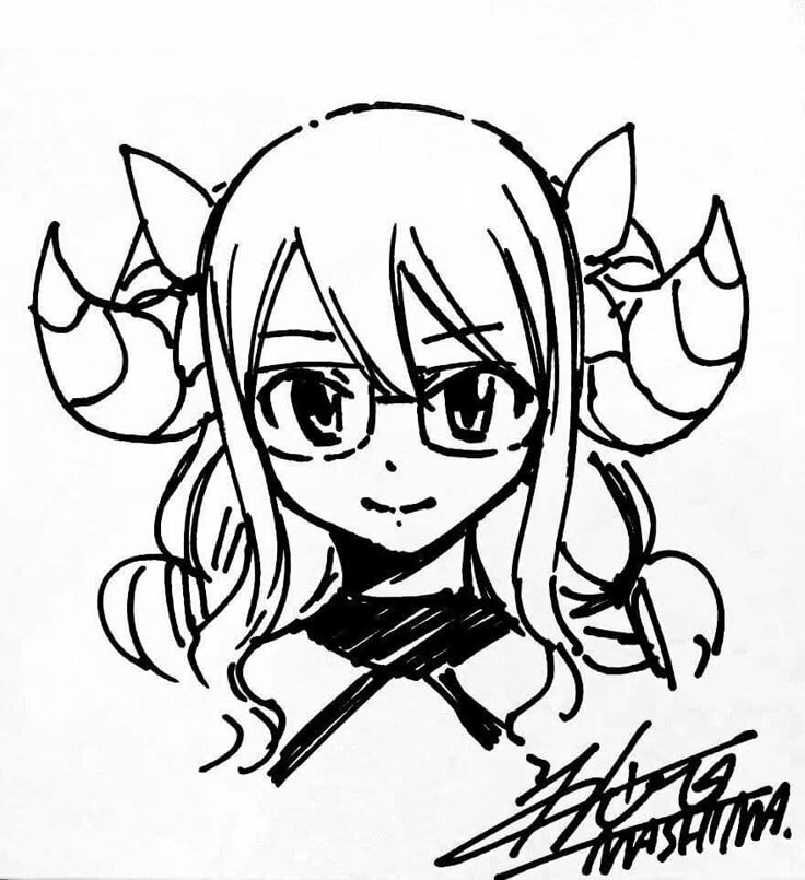 Educational authentic reference image (Lucy Heartfilia Capricorn Star Dress). — educational authentic (REAL) shikishi reference associated with Hiro Mashima