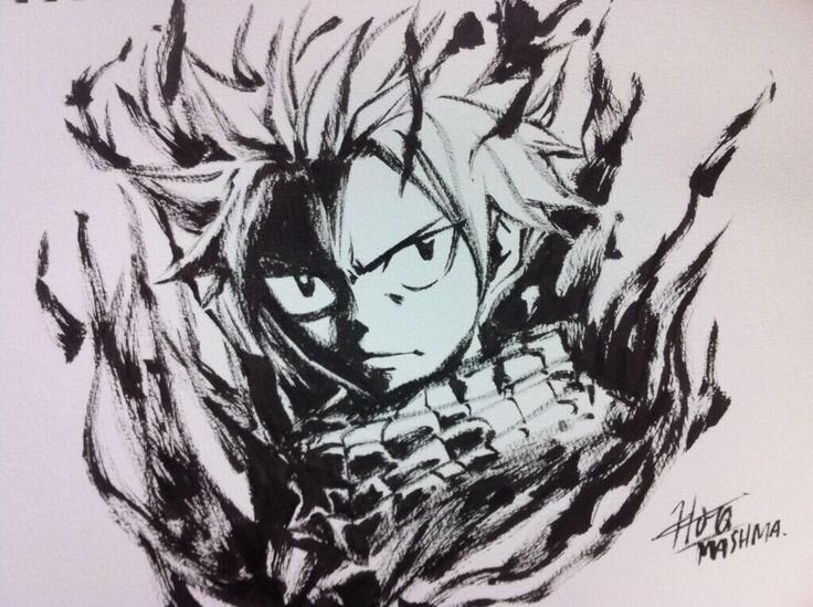 Educational authentic reference image (Natsu Tattoo Design). — educational authentic (REAL) shikishi reference associated with Hiro Mashima