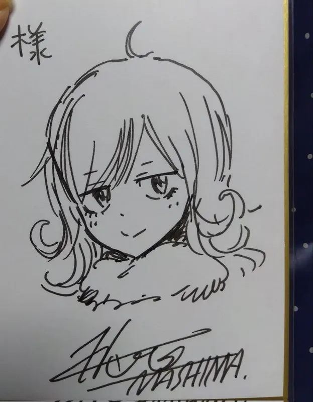 Educational authentic reference image (Mashima drawing of juvia & gray daughter 🥹). — educational authentic (REAL) shikishi reference associated with Hiro Mashima