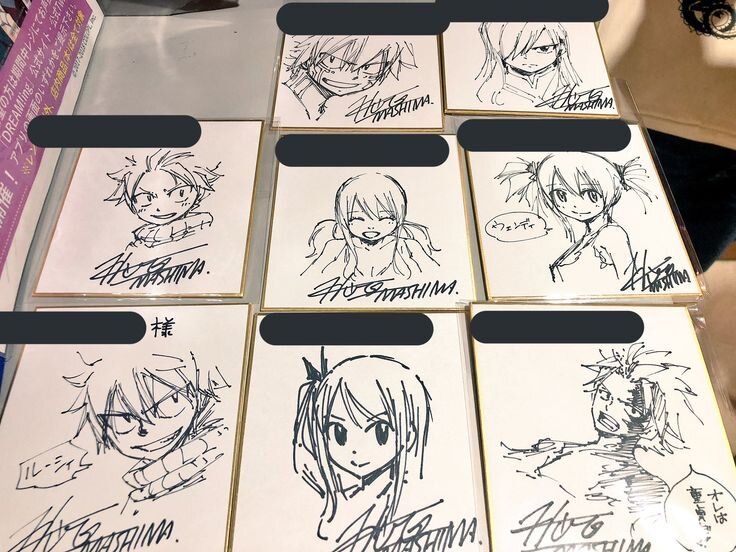 Educational authentic reference image (Fairy Tail Art Book). — educational authentic (REAL) shikishi reference associated with Hiro Mashima