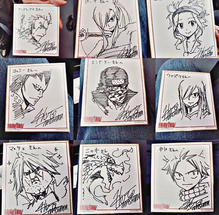 Educational authentic reference image (Gajeel Official Art). — educational authentic (REAL) shikishi reference associated with Hiro Mashima