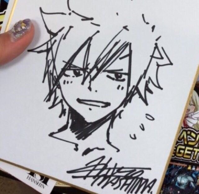 Educational authentic reference image (Fairy Tail Gray). — educational authentic (REAL) shikishi reference associated with Hiro Mashima