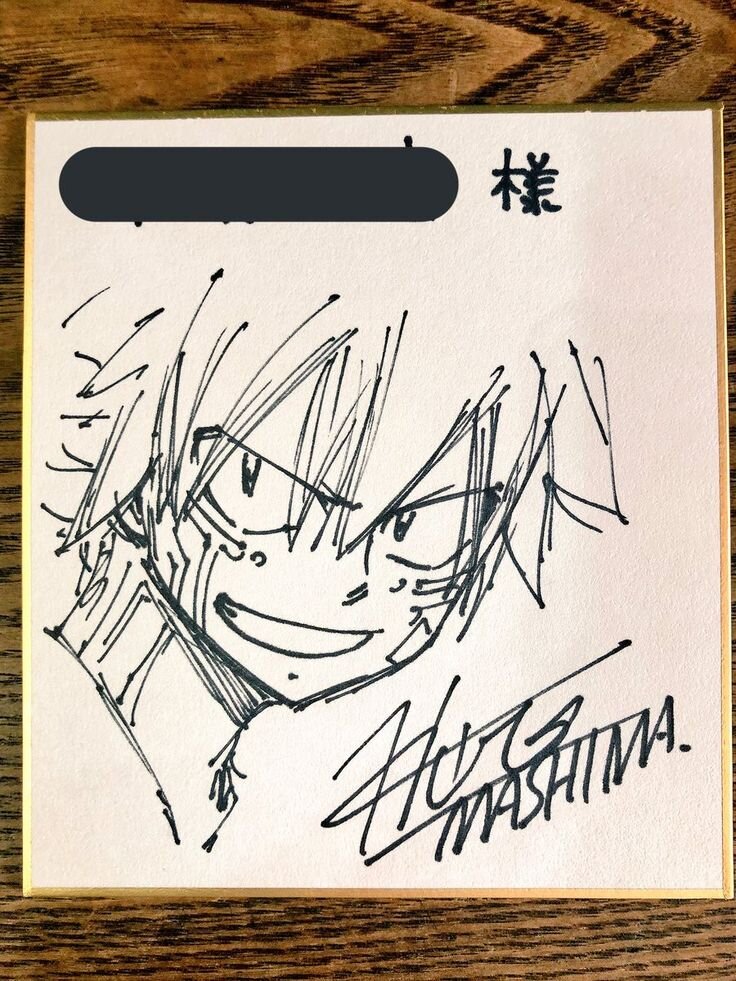 Educational authentic reference image (Hiro Mashima Art Style). — educational authentic (REAL) shikishi reference associated with Hiro Mashima