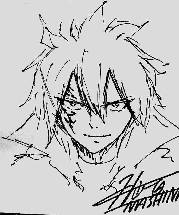 Educational authentic reference image (Jellal Tattoo). — educational authentic (REAL) shikishi reference associated with Hiro Mashima