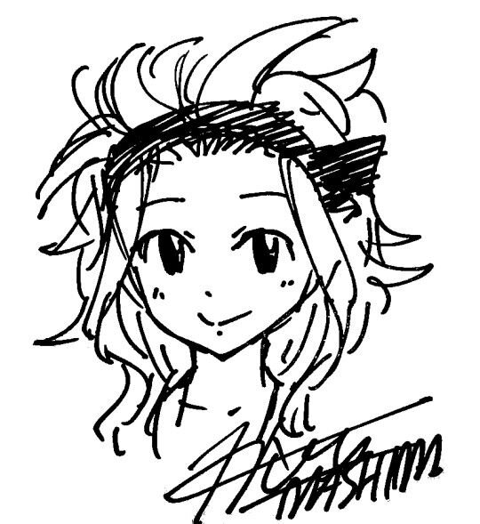 Educational authentic reference image (Fairy Tail Art Style). — educational authentic (REAL) shikishi reference associated with Hiro Mashima
