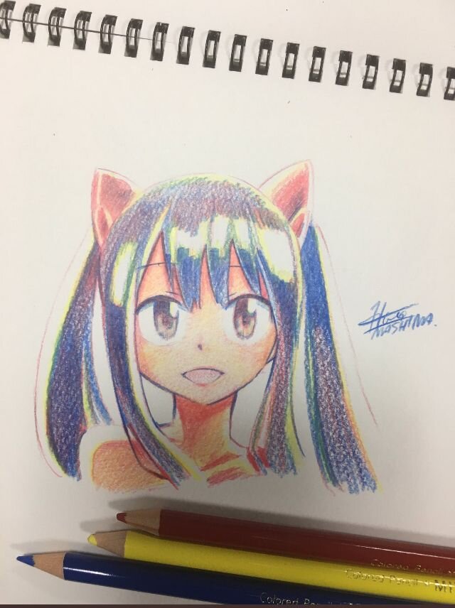 Educational authentic reference image (Hiro Mashima Art Nalu(1)). — educational authentic (REAL) shikishi reference associated with Hiro Mashima