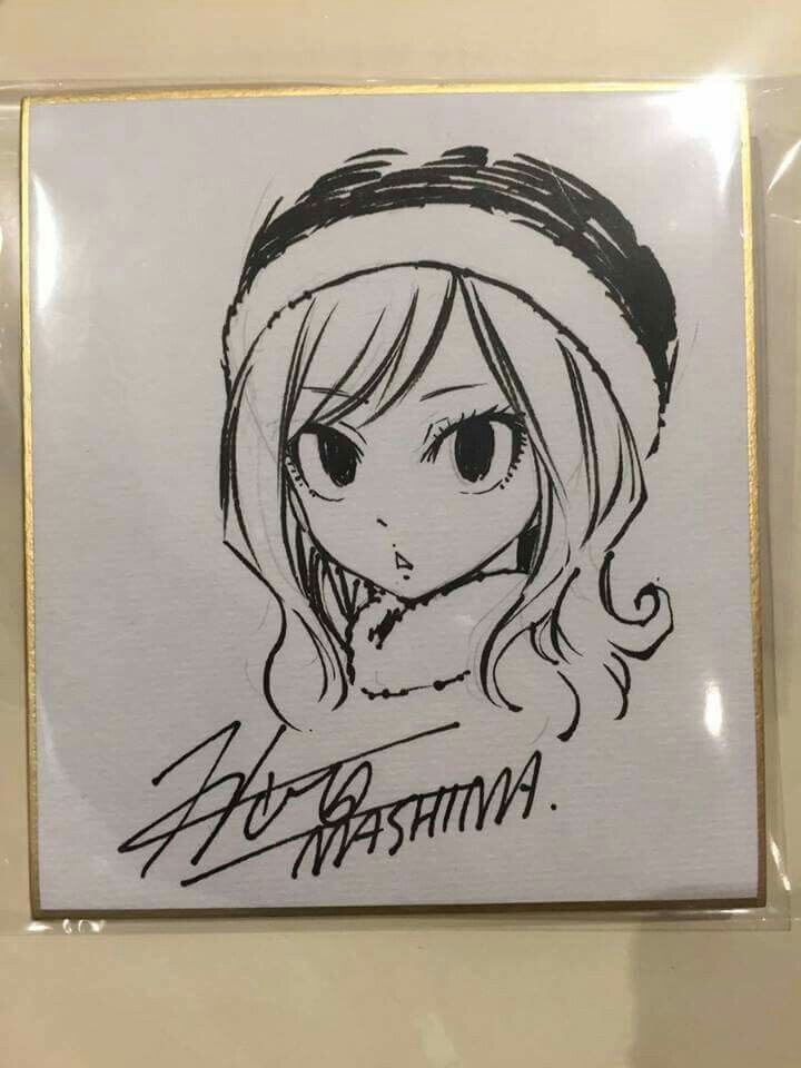 Educational authentic reference image (Juvia Lockser Official Art). — educational authentic (REAL) shikishi reference associated with Hiro Mashima