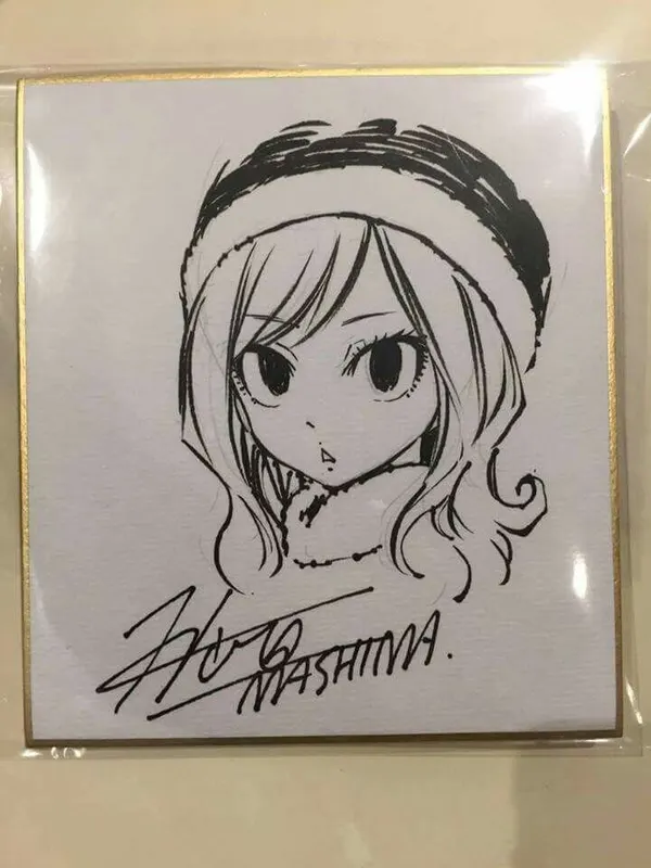 Educational authentic reference image (Juvia Lockser Official Art). — educational authentic (REAL) shikishi reference associated with Hiro Mashima