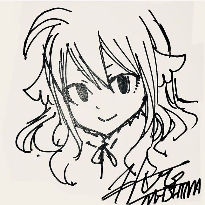 Educational authentic reference image (Mavis Vermillion Quotes). — educational authentic (REAL) shikishi reference associated with Hiro Mashima