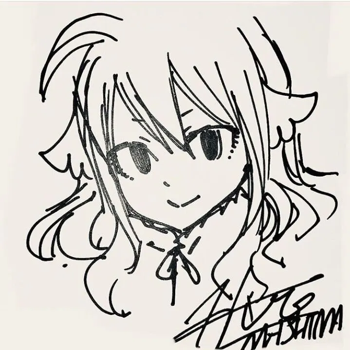 Educational authentic reference image (Mavis Vermillion Quotes). — educational authentic (REAL) shikishi reference associated with Hiro Mashima