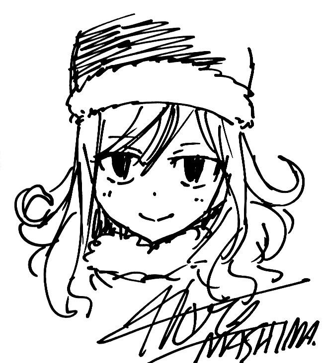 Educational authentic reference image (Juvia Lockser Official Art(1)). — educational authentic (REAL) shikishi reference associated with Hiro Mashima