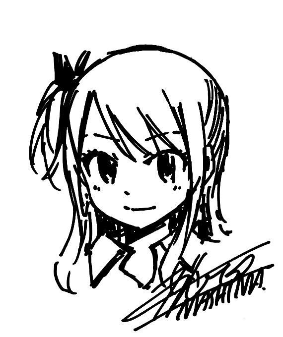 Educational authentic reference image (Lucy Heartfilia Tattoo(1)). — educational authentic (REAL) shikishi reference associated with Hiro Mashima