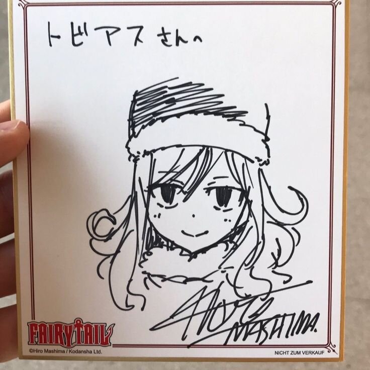 Educational authentic reference image (Fairy Tail Family(2)). — educational authentic (REAL) shikishi reference associated with Hiro Mashima