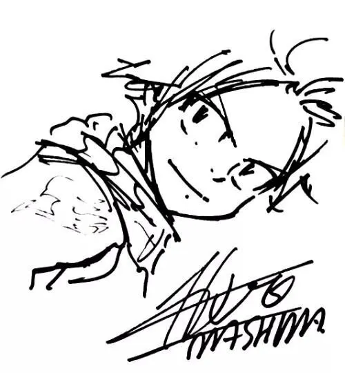 Educational authentic reference image (Natsu Official Art(3)). — educational authentic (REAL) shikishi reference associated with Hiro Mashima