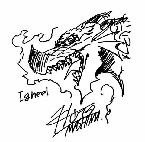 Educational authentic reference image (Natsu Fairy Tail(1)). — educational authentic (REAL) shikishi reference associated with Hiro Mashima