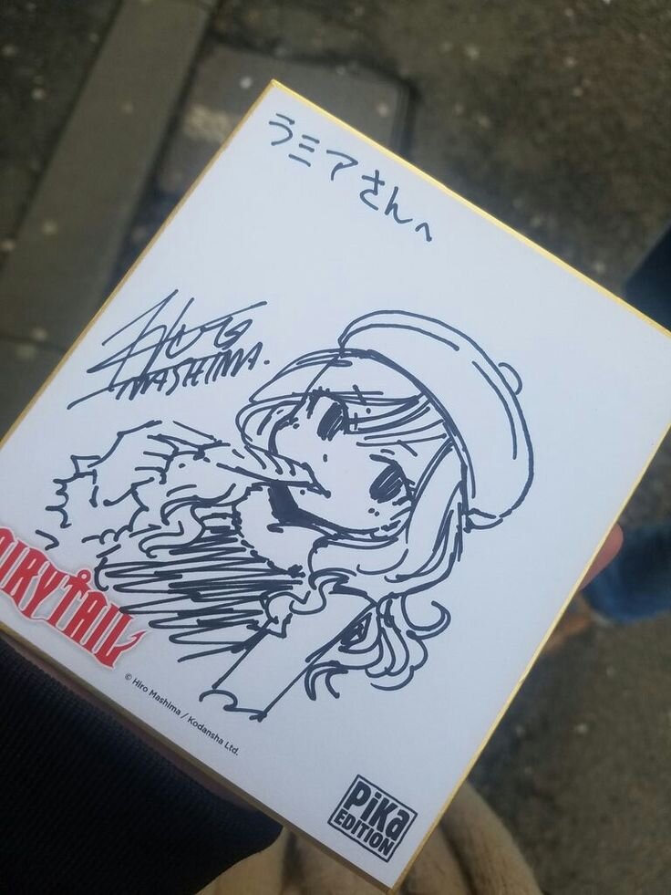 Educational authentic reference image (Juvia And Gray(1)). — educational authentic (REAL) shikishi reference associated with Hiro Mashima