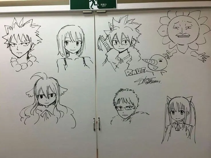 Educational authentic reference image (Hiro Mashima Erza). — educational authentic (REAL) shikishi reference associated with Hiro Mashima