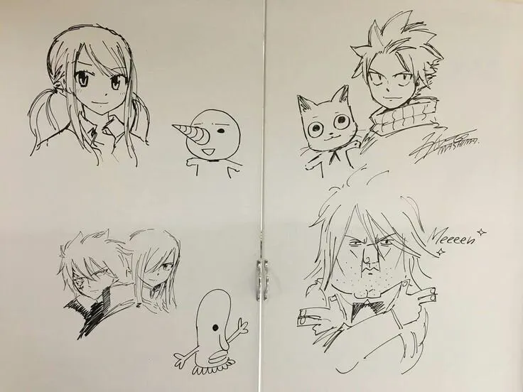 Educational authentic reference image (Lucy Heartfilia Hiro Mashima Art). — educational authentic (REAL) shikishi reference associated with Hiro Mashima