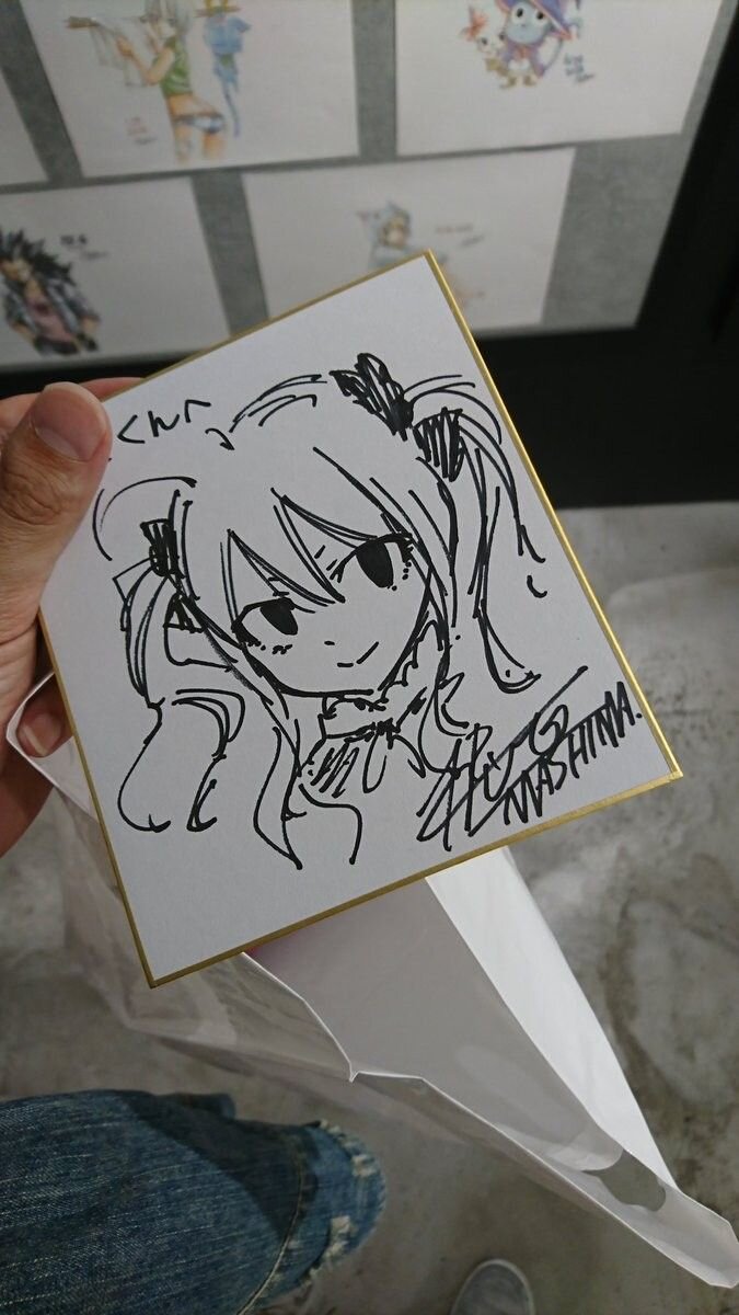 Educational authentic reference image (Fairy Tail Juvia). — educational authentic (REAL) shikishi reference associated with Hiro Mashima