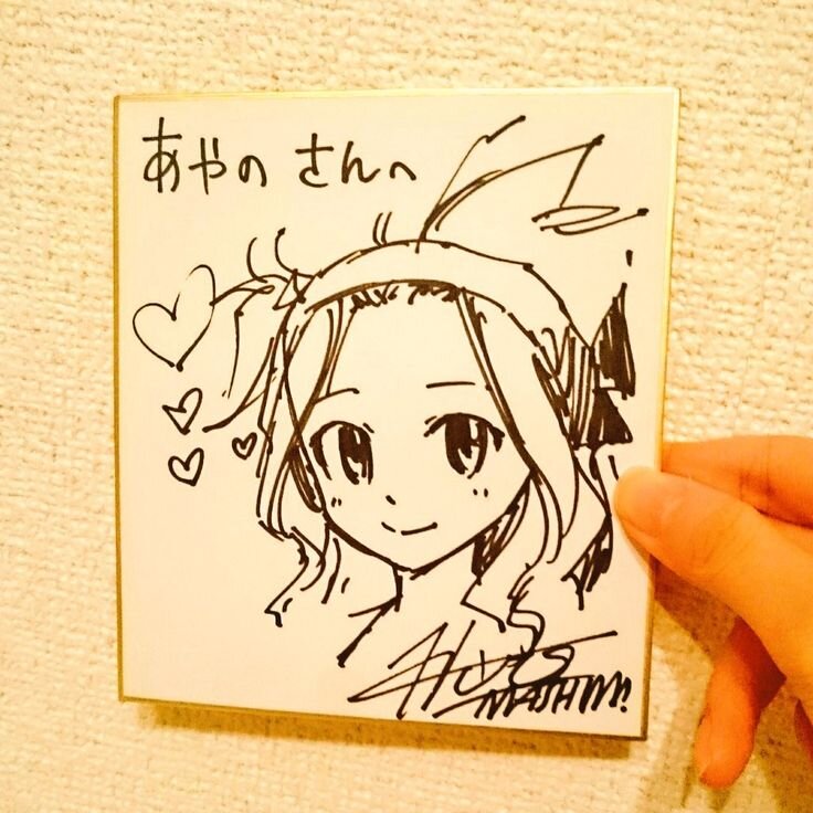 Educational authentic reference image (Fairy Tail Funny). — educational authentic (REAL) shikishi reference associated with Hiro Mashima
