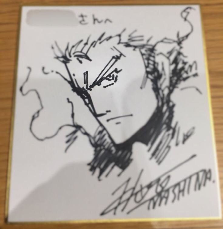 Educational authentic reference image (Laxus Dreyar(2)). — educational authentic (REAL) shikishi reference associated with Hiro Mashima