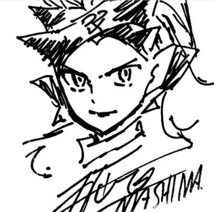 Educational authentic reference image (Fairy Tail Natsu And Lucy(1)). — educational authentic (REAL) shikishi reference associated with Hiro Mashima