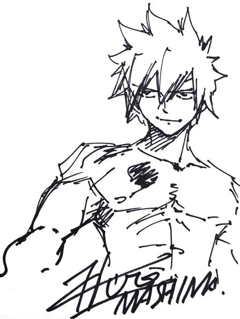 Educational authentic reference image (Grey Fullbuster Tattoo). — educational authentic (REAL) shikishi reference associated with Hiro Mashima