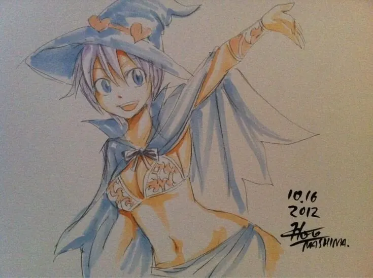 Educational authentic reference image (Hiro Mashima Erza(1)). — educational authentic (REAL) shikishi reference associated with Hiro Mashima