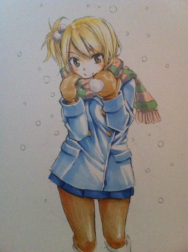 Educational authentic reference image (Fairy Tail Winter). — educational authentic (REAL) shikishi reference associated with Hiro Mashima