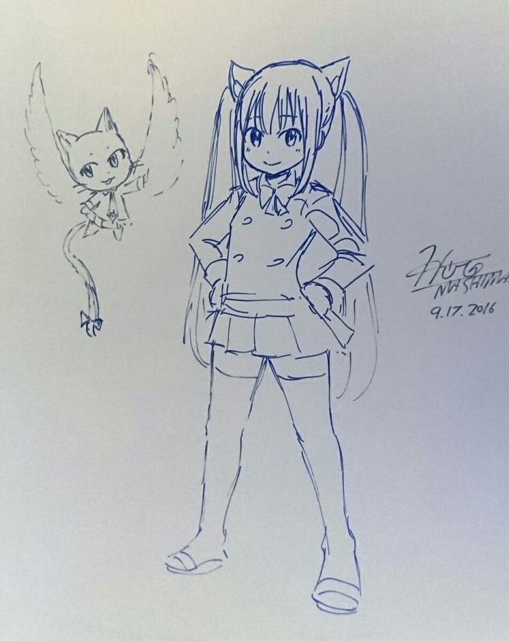 Educational authentic reference image (Wendy Drawing). — educational authentic (REAL) shikishi reference associated with Hiro Mashima