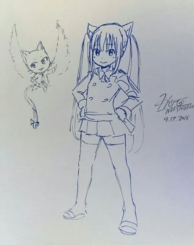 Educational authentic reference image (Wendy Drawing). — educational authentic (REAL) shikishi reference associated with Hiro Mashima