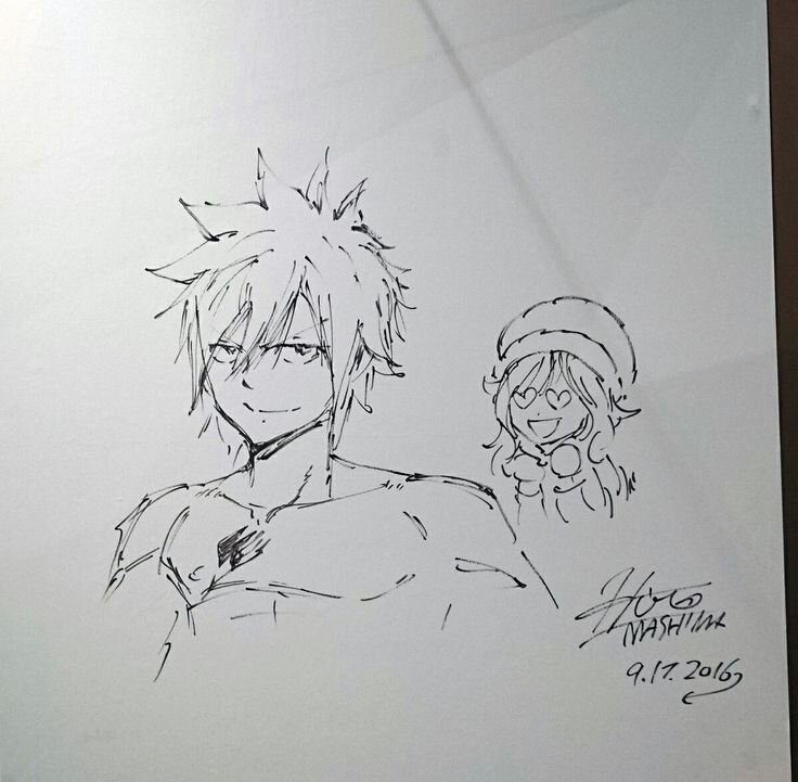 Educational authentic reference image (Juvia And Gray Official Art(1)). — educational authentic (REAL) shikishi reference associated with Hiro Mashima