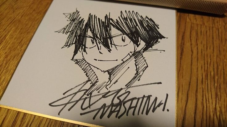Educational authentic reference image (Hiro Mashima Art Style(2)). — educational authentic (REAL) shikishi reference associated with Hiro Mashima