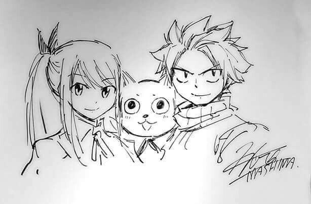 Educational authentic reference image (Fairy Tail Natsu And Lucy(3)). — educational authentic (REAL) shikishi reference associated with Hiro Mashima