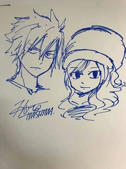 Educational authentic reference image (Nalu Hiro Mashima). — educational authentic (REAL) shikishi reference associated with Hiro Mashima