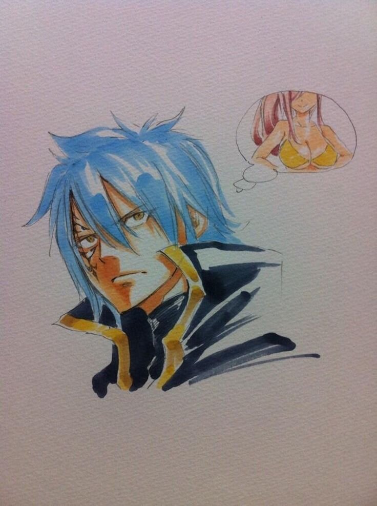Educational authentic reference image (Jellal Fanart). — educational authentic (REAL) shikishi reference associated with Hiro Mashima