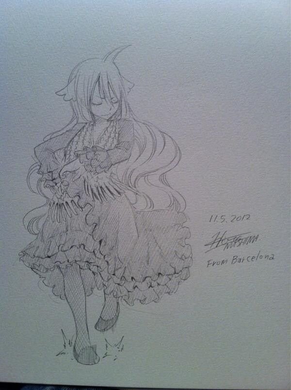 Educational authentic reference image (Hiro Mashima Erza(2)). — educational authentic (REAL) shikishi reference associated with Hiro Mashima