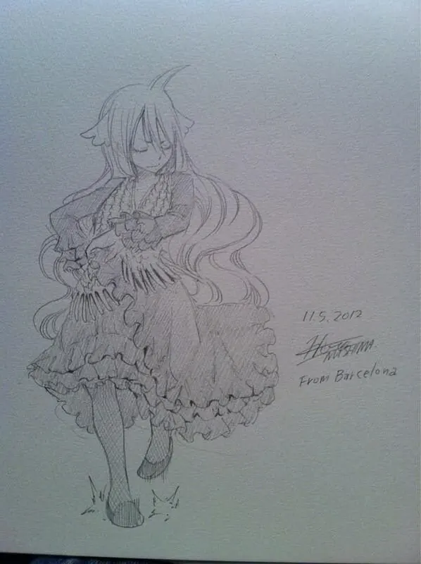 Educational authentic reference image (Hiro Mashima Erza(2)). — educational authentic (REAL) shikishi reference associated with Hiro Mashima