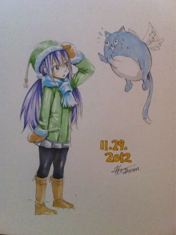 Educational authentic reference image (Hiro Mashima Art Nalu(3)). — educational authentic (REAL) shikishi reference associated with Hiro Mashima