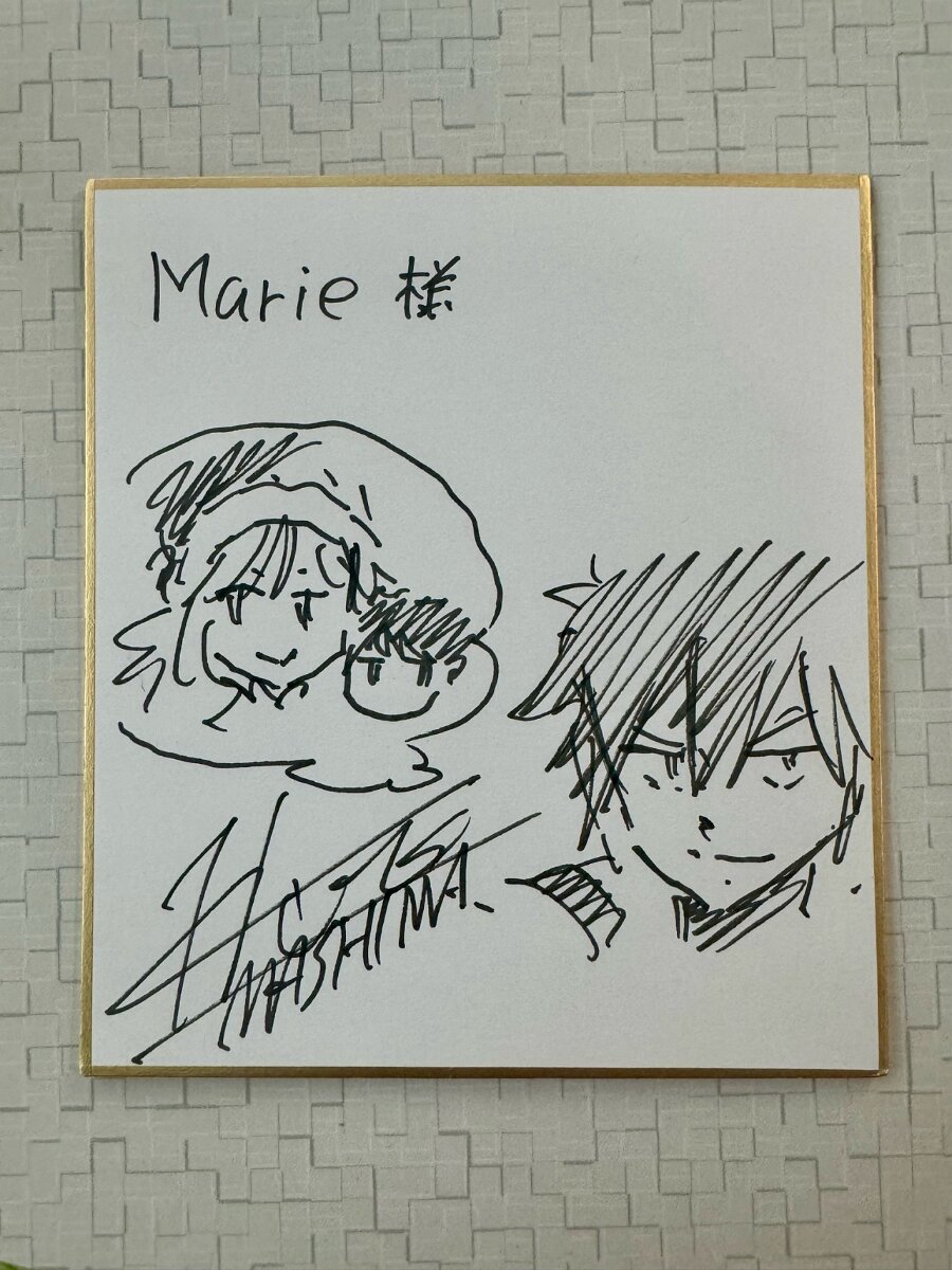 Educational authentic reference image (9bf4d8634be7ace2aae973c5e3162f97771b32d9). — educational authentic (REAL) shikishi reference associated with Hiro Mashima